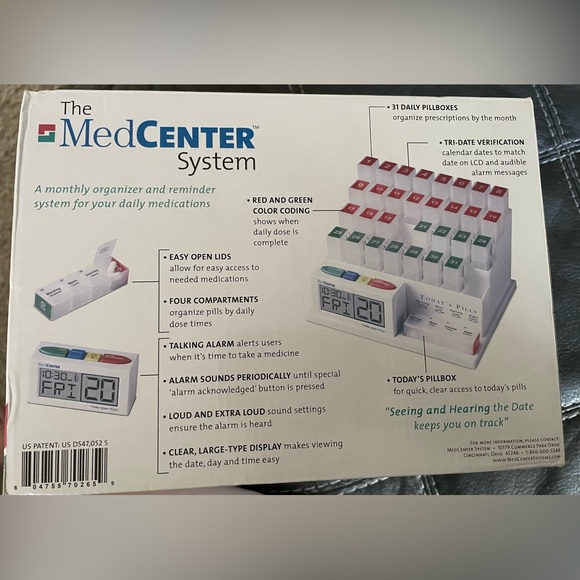 The MedCenter System- medication organizer/ reminder - NEW in Box - Picture 5 of 8